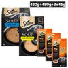 Sheba Soup with Tuna and Chicken and Duo Tuna & Chicken, Salmon & Tuna, Chicken & Salmon Crunchy Combo Adult Cat Treats Cats-Wet Food Sheba 2x480g+3x45g