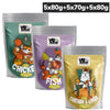 IndieCat Royal Glow Chicken and Mackerel Fish and Pate Chicken & Liver Combo Adult Cat Wet Food Cats-Wet Food IndieCat 10x80g+5x70g