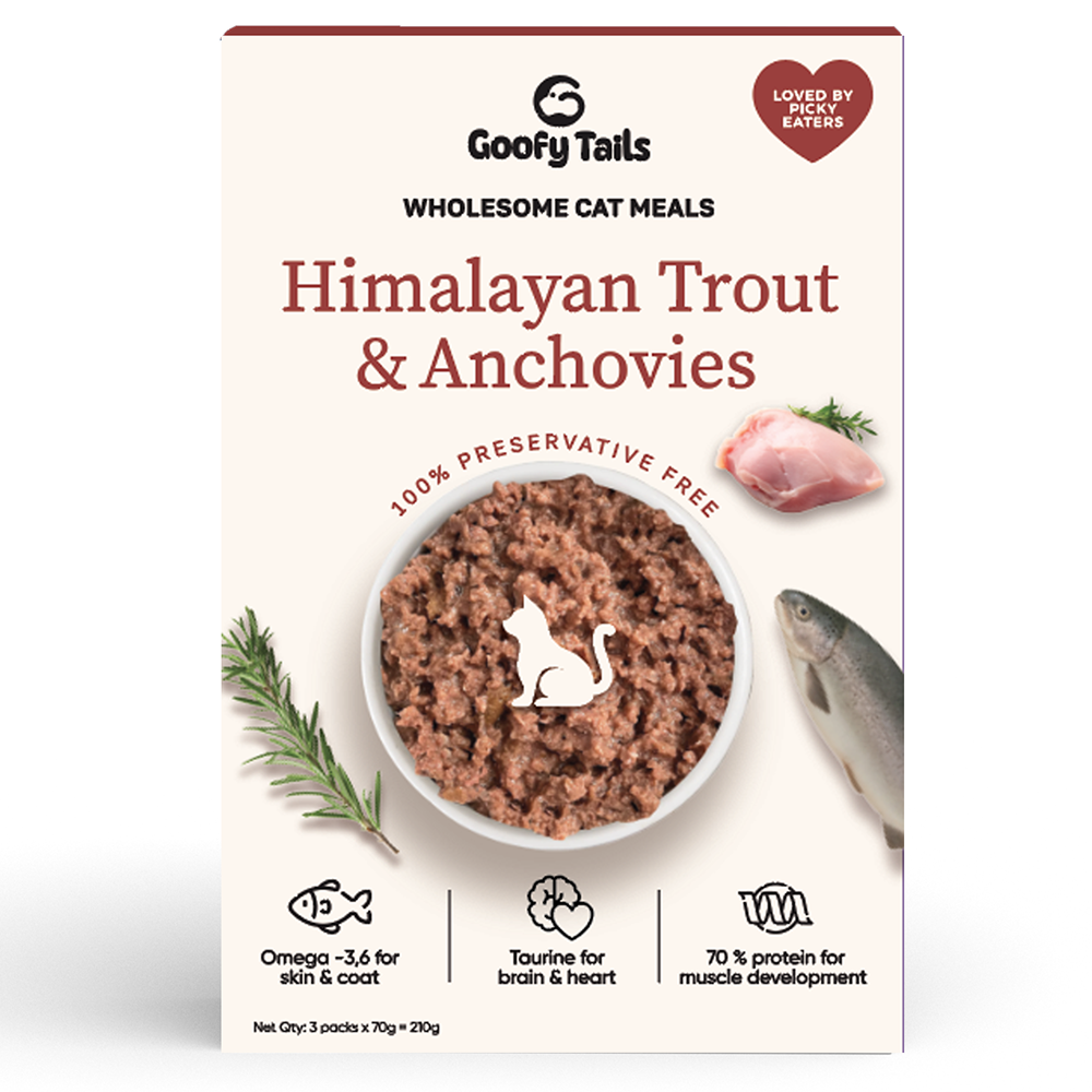 Goofy Tails Himalayan Trout & Anchovies Cat Meals Cats-Treats & Others Goofy Tails 210g