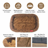 Petter World Ultra Soft Mat with Padded Bed for Dogs (Mocha Brown) Dogs-Bedding, Mats & Travel Supplies Petter World Dropship