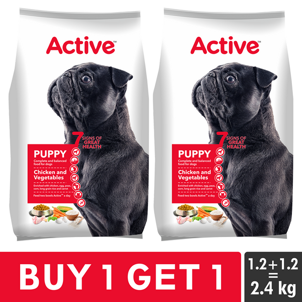 Active Chicken and Vegetables Puppy Dog Dry Food