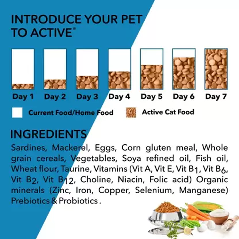 Active Ocean Fish Adult Cat Dry Food Cats- Dry food Active