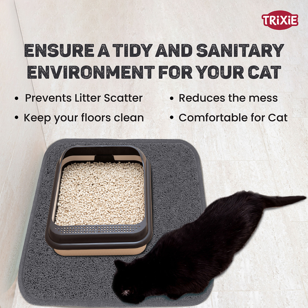 Trixie litter Tray Mat for Cats (Anthracite) Litter Supplies Trixie