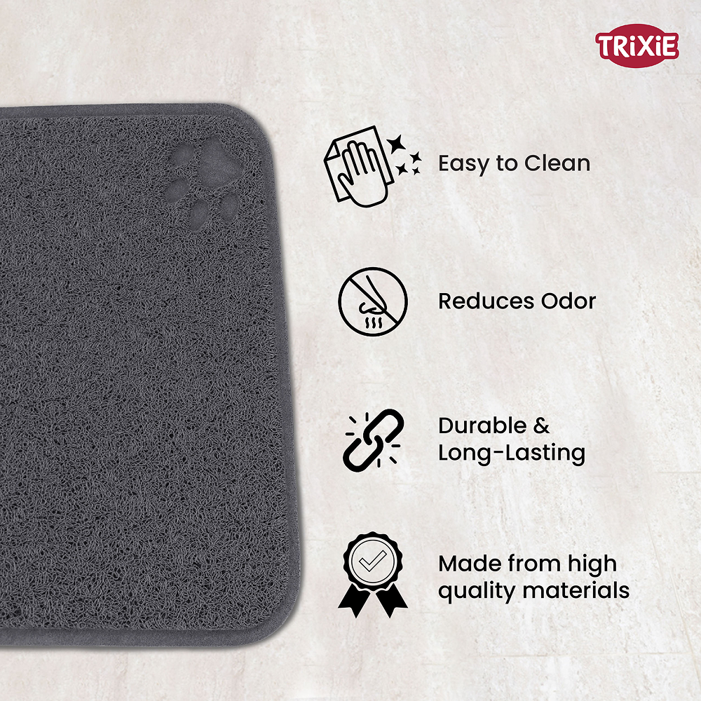 Trixie litter Tray Mat for Cats (Anthracite) Litter Supplies Trixie