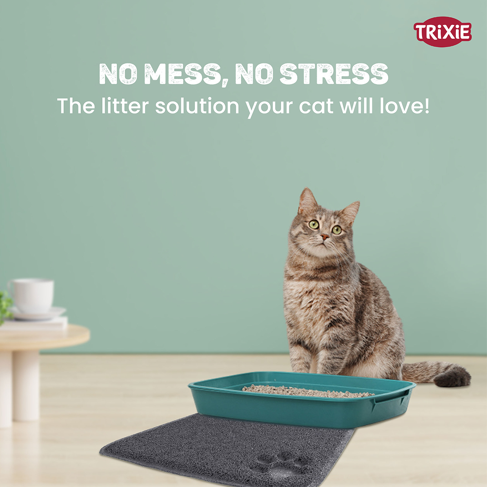 Trixie litter Tray Mat for Cats (Anthracite) Litter Supplies Trixie