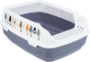 Trixie Delio Litter Tray with Rim for Cats (Grey/White) Litter Supplies Trixie 38 × 20 × 50 cm