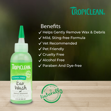 Tropiclean Alcohol Free Ear Wash for Dogs and Cats