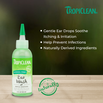 Tropiclean Alcohol Free Ear Wash for Dogs and Cats