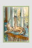 EverythingBoho The Chilling Cat Boho Wall Art (Bottle Green) Pet Parent-Gifting & Merch EverythingBoho Dropship A4 Framed Art