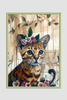 EverythingBoho The Boho Cat Wall Art (Olive Green) Pet Parent-Gifting & Merch EverythingBoho Dropship A3 Frame poster