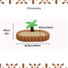 FurryLiving Aloha Bed & Scratcher Mat with Ball Toy for Cats(Brown) Cats-Bedding, Mats & Travel Supplies FurryLiving Dropship