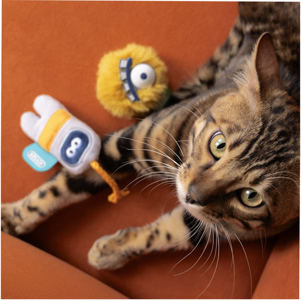 Joyser Cats Monster Plush Toy for Cats (Yellow)