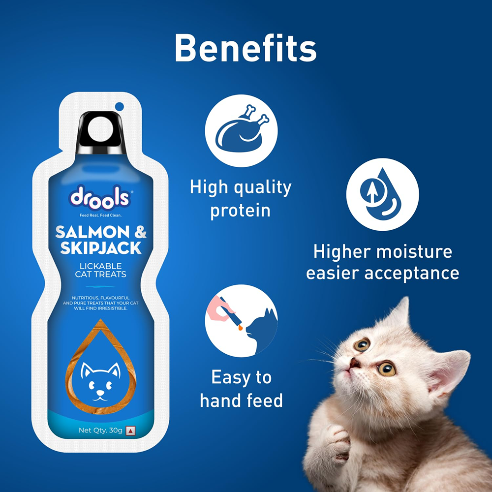 Drools Salmon & Skipjack Creamy Lickable Cat Treats Cats-Treats & Others Drools
