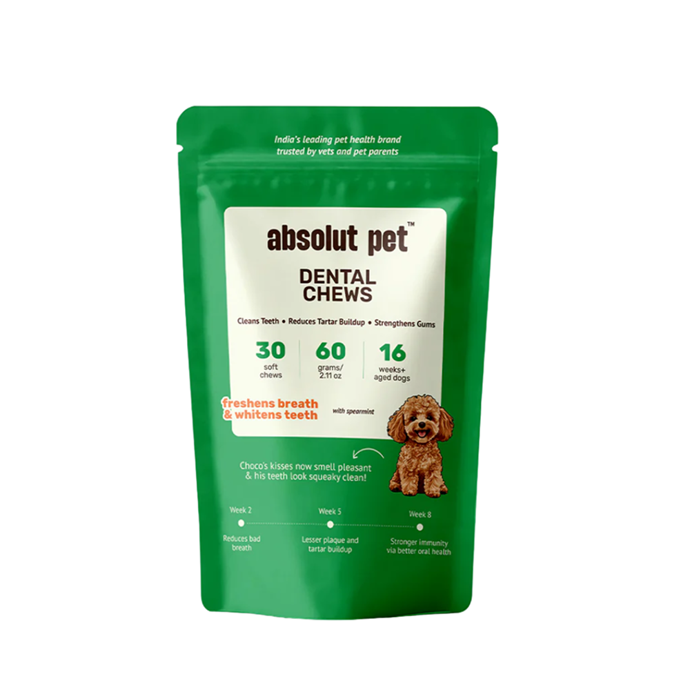 Absolut Pet Oral Care Plaque & Tartar Remover Chews Dog Supplement Dogs-Health & Wellness Absolut Pet 30pcs