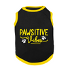 PawsIndia Pawsitive Vibes Printed with Ribbed Sleeves TShirt for Dogs (Black) Dogs-Clothing & Accessories Pawsindia Dropship