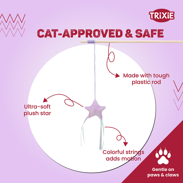 Trixie Junior Playing Rod with Star Toy for Cats