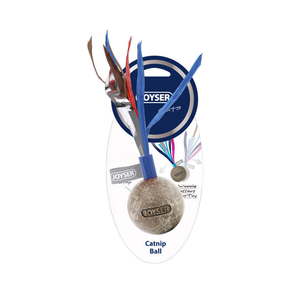 Joyser Cat Catnip Ball with Ribbons for Cats (Blue/Pink)