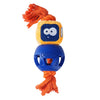 Joyser Cageball Rubber Ball with Robot for Dogs (Yellow/Blue) Dogs-Toys Joyser