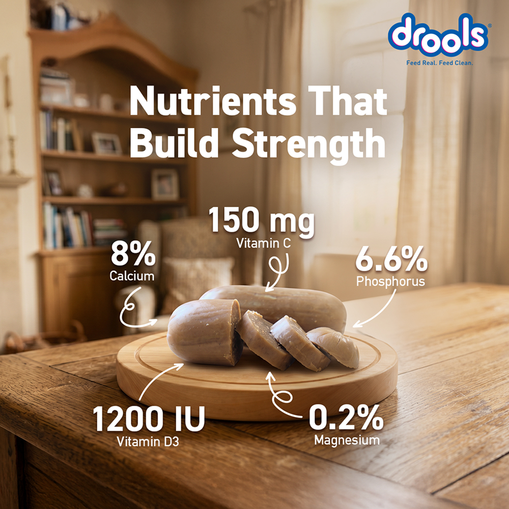 Drools Absolute Calcium Sausage Supplement for Dogs Dogs-Health & Wellness Drools
