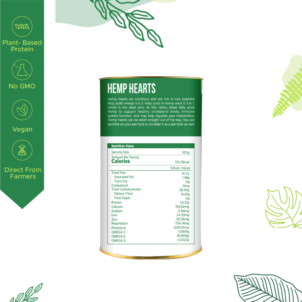 Healing Leaf Hemp Hearts for Dogs and Cats