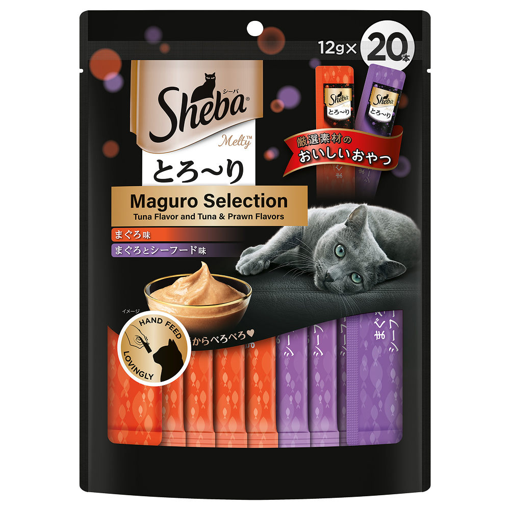 Sheba Tuna Flavor and Tuna & Prawn Maguro Selection Melty Premium Cat Treats Cats-Treats & Others Sheba 240g(20pcs)