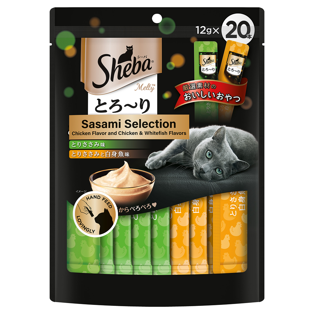 Sheba Chicken & Chicken Whitefish Sasami Selection Melty Premium Cat Treats Cats-Treats & Others Sheba 240g(20pcs)