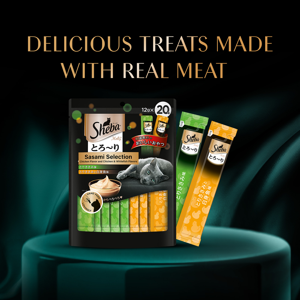 Sheba Chicken & Chicken Whitefish Sasami Selection Melty Premium Cat Treats Cats-Treats & Others Sheba