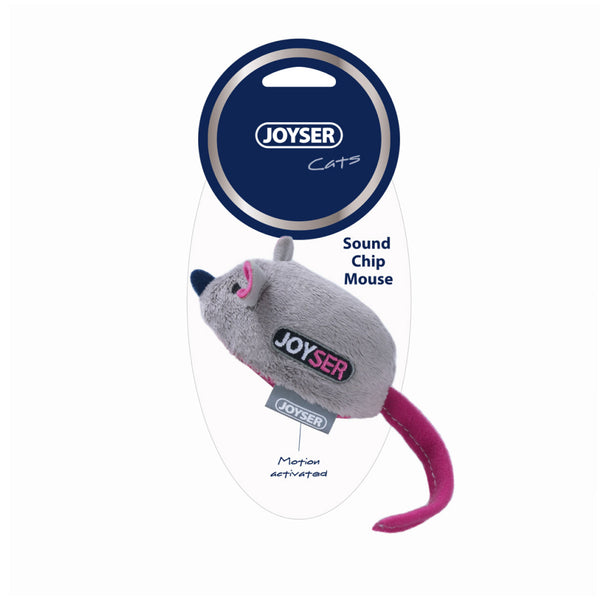 Joyser Cat Mouse Toy with Sound Chip for Cats (Grey)
