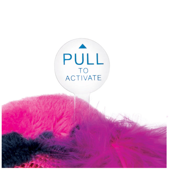 Joyser Cat Bird Toy with Feather & Sound for Cats (Pink/Blue)