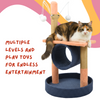 FurryLiving Canyon Multi Level Cat Tree with Tunnel, Toys and Scratching Post for Cats and Kittens Cats-Toys FurryLiving Dropship