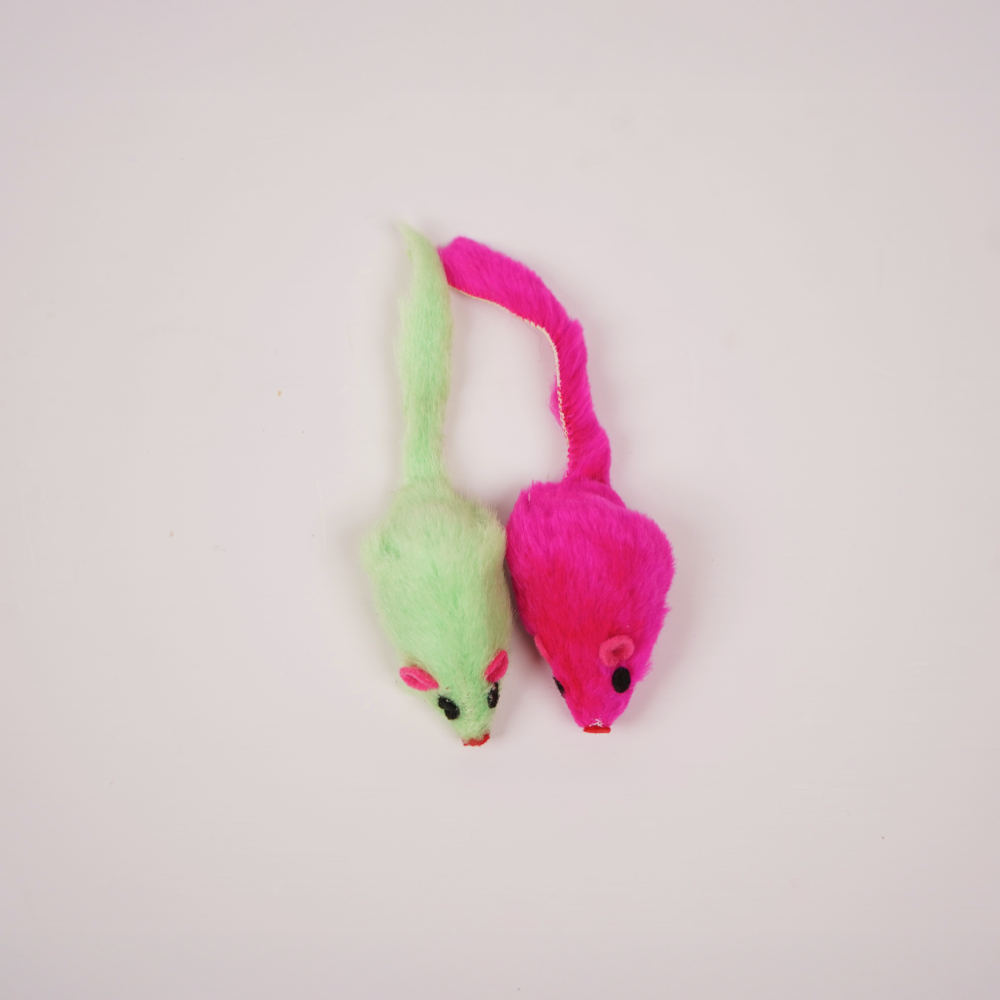 Skatrs Mouse Rattle Toy Set for Cats (Cyan/Pink) Cats-Toys Skatrs