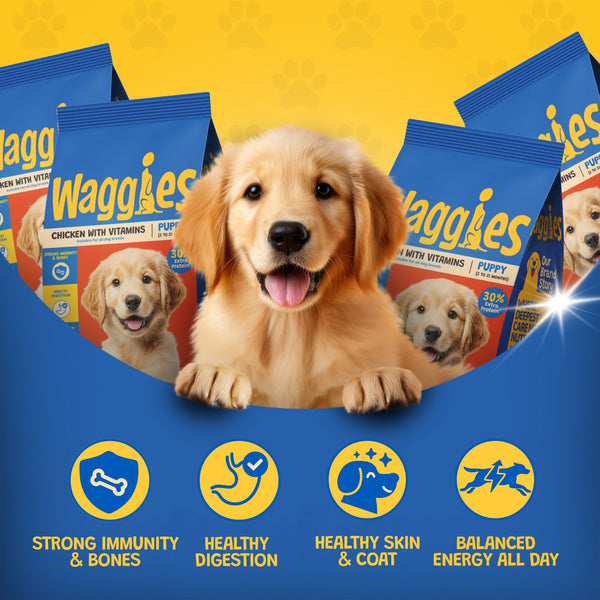 Waggies Chicken with Vitamins All Breed Puppy Dog Dry Food