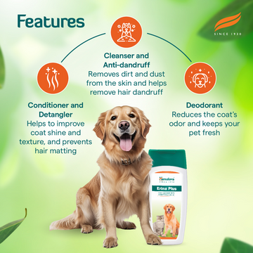 Himalaya Erina Plus Coat Cleanser with Conditioner for Dogs and Cats