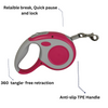 Healing Leaf Retractable Leash for Dogs and Cats (Pink) Dogs-Collar, Leashes, harnesses Healing Leaf
