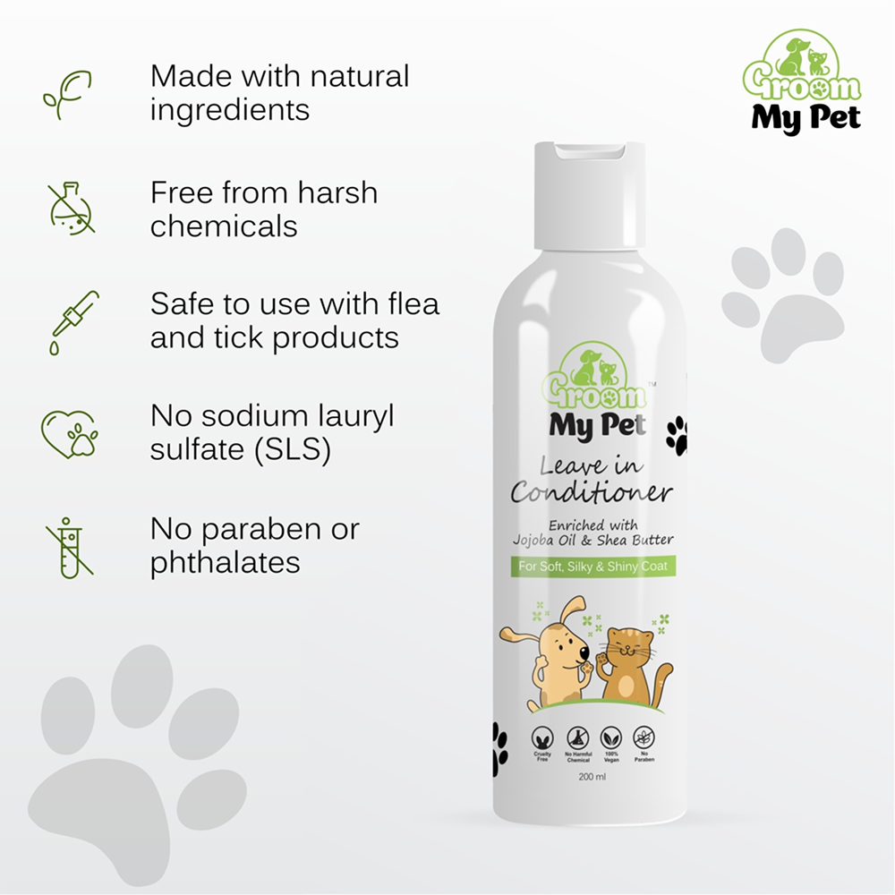 Groom My Pet Leave In Conditioner No Rinse Formula for Dogs and Cats Both-Grooming Supplies Groom My Pet Dropship