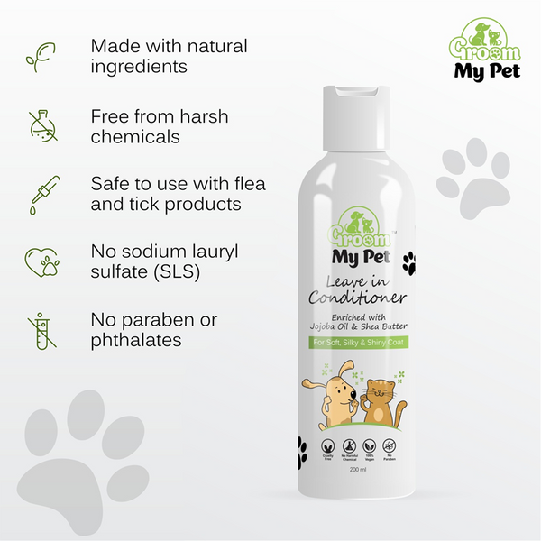 Groom My Pet Leave In Conditioner No Rinse Formula for Dogs and Cats
