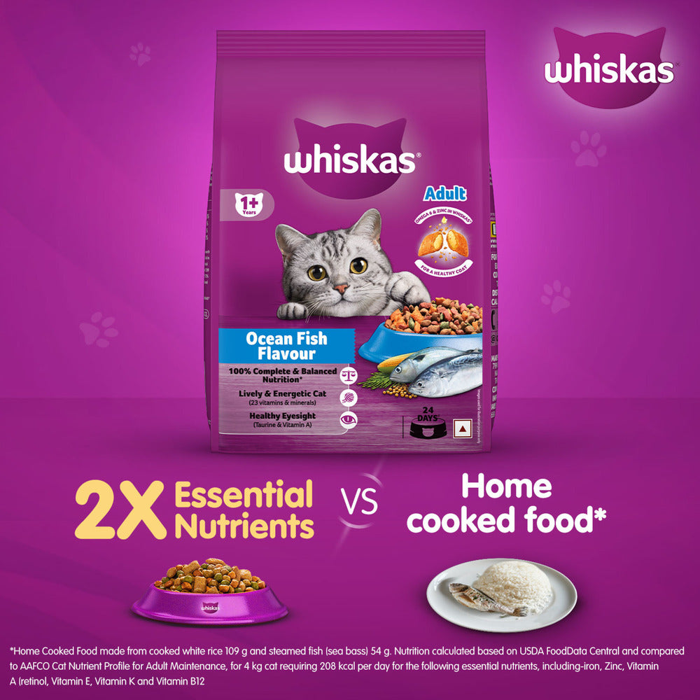 Whiskas Ocean Fish Flavour Adult Cat Dry Food