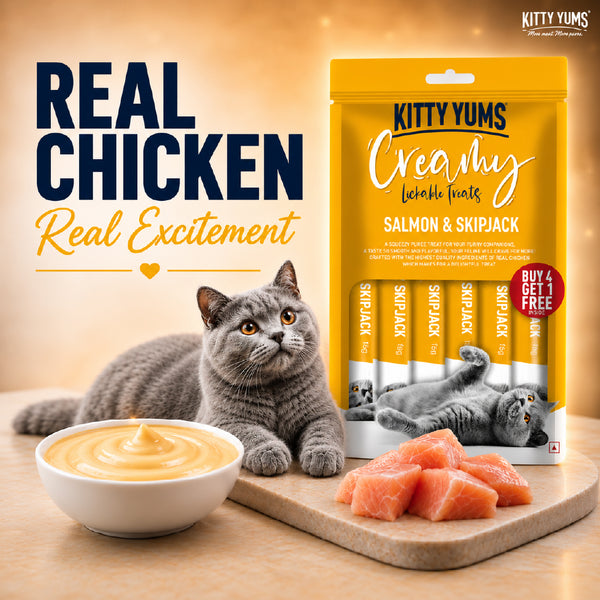 Kitty Yums Salmon & Skipjack Creamy Cat Treats