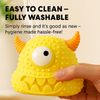 Talking Dog Club Monster Head Tough Rubber Chew Toy for Dogs (Yellow) Dogs-Toys Talking Dog Club Dropship
