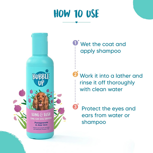 Bubble Up Pomegranate & Aloe Vera 2 In 1 Shampoo with Conditioner for Dogs