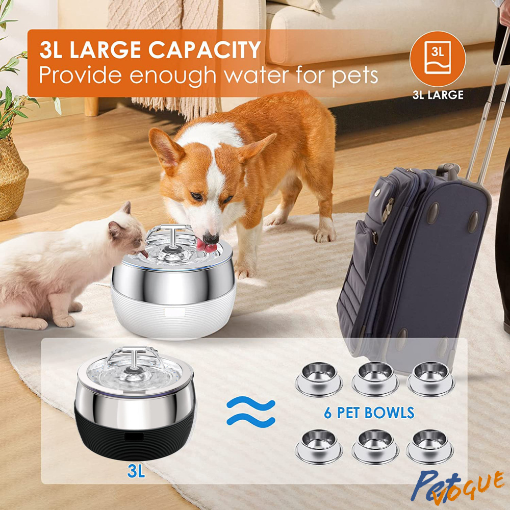 Pet Vogue Ultra Premium Stainless Steel Water Dispenser for Pets