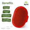 Groom My Pet Bathing & Grooming Hand Brush for Dogs and Cats (Red) Both-Grooming Supplies Groom My Pet Dropship