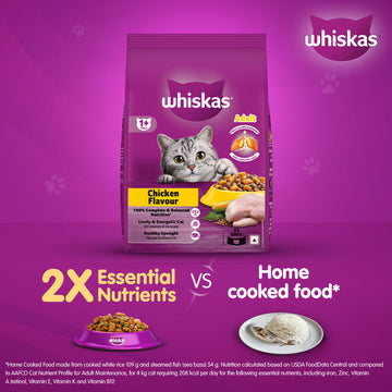 Whiskas Chicken Flavour Cat (Adult 1+) Dry Food