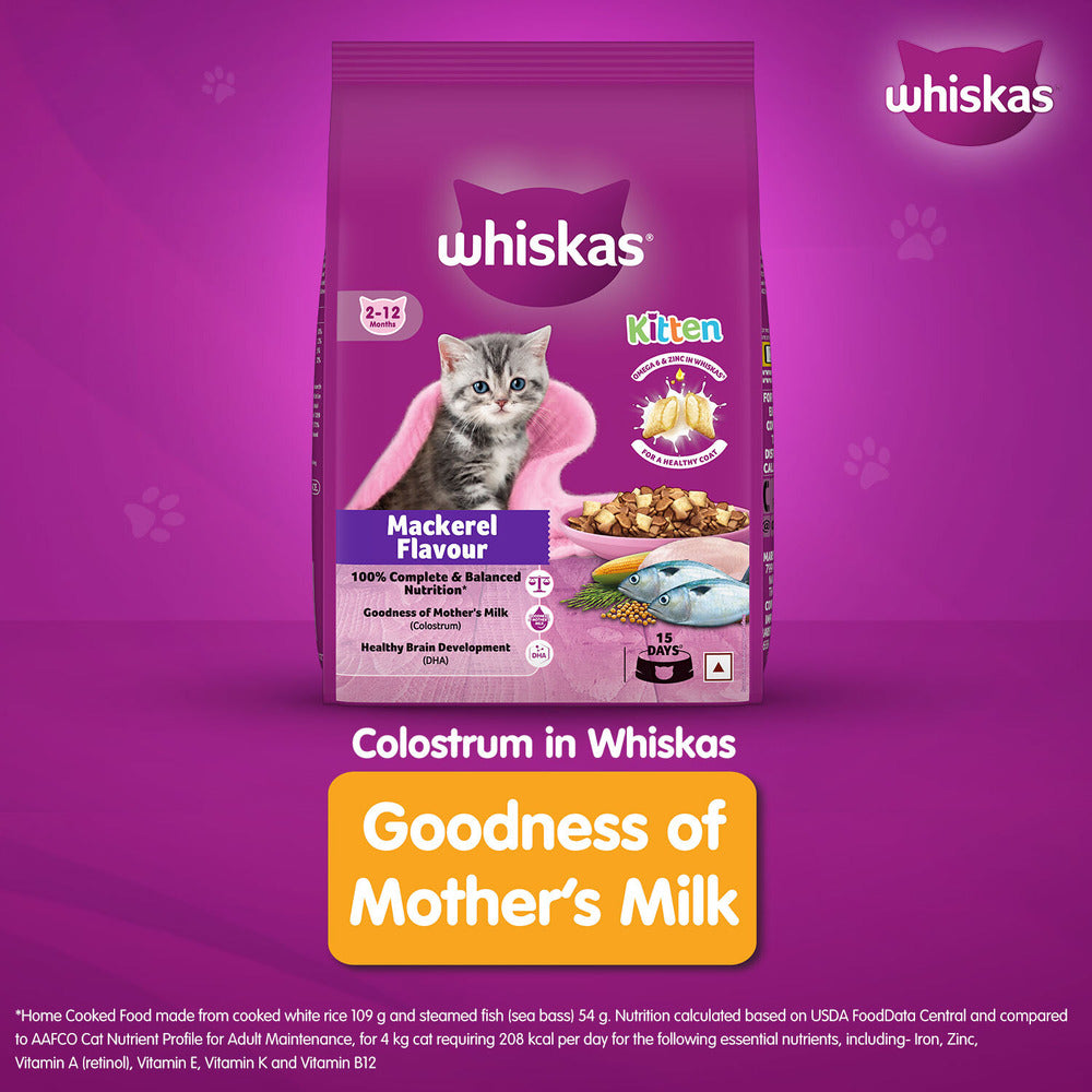 Whiskas Mackerel Flavour Kitten (2 to 12 months)Cat Dry Food