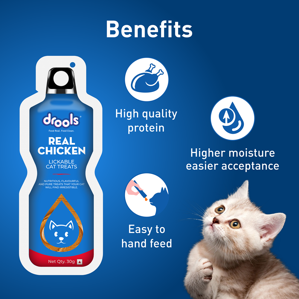 Drools Real Chicken Creamy Lickable Cat Treats Cats-Treats & Others Drools