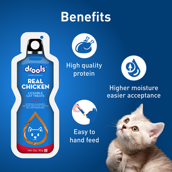 Drools Real Chicken Creamy Lickable Cat Treats