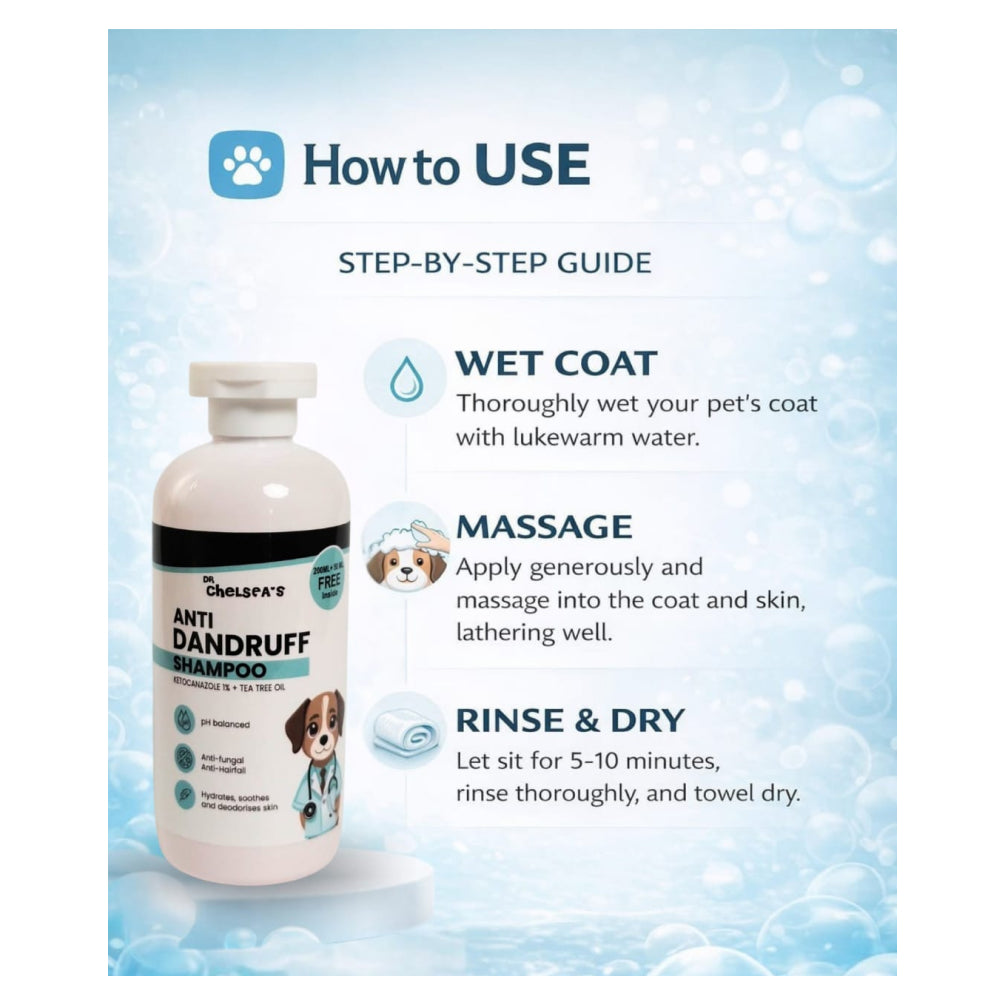 Dr. Chelsea’s Anti Dandruff Shampoo for Dogs & Cats Both-Grooming Supplies Dr. Chelsea's Dropship