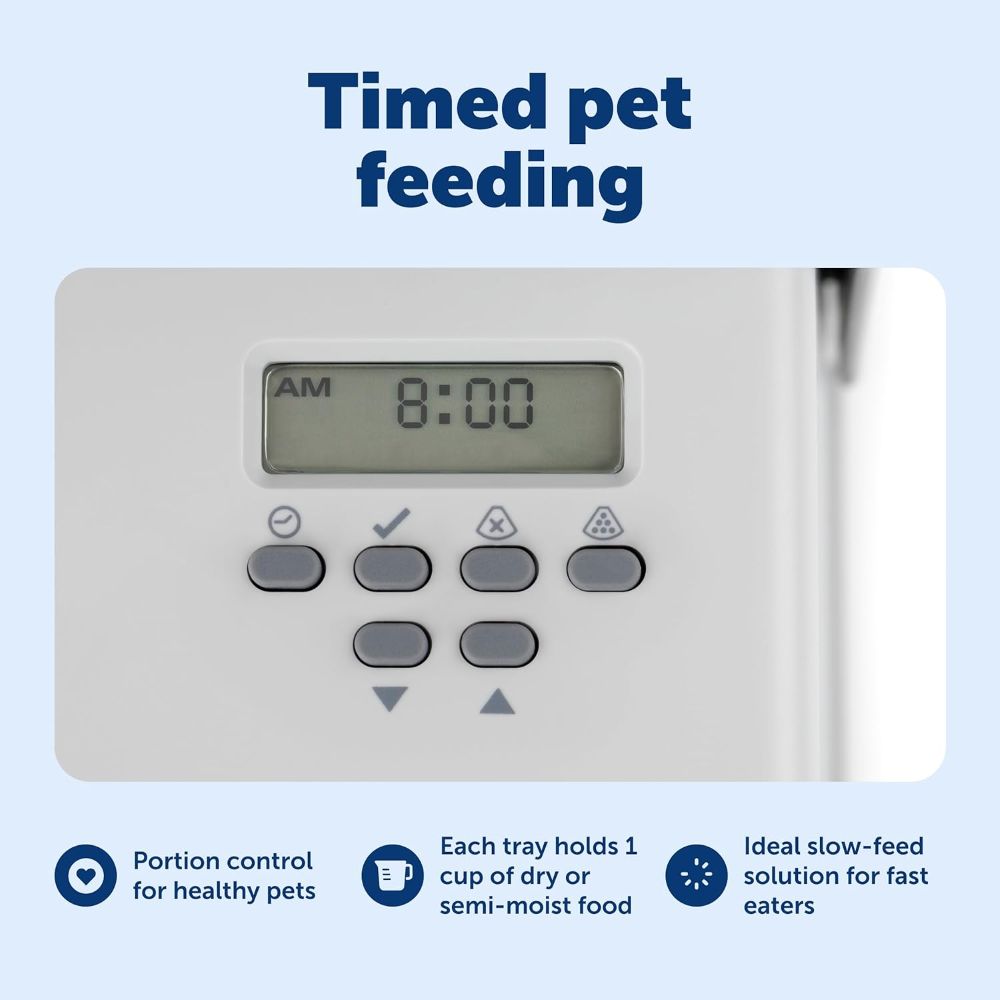 PetSafe 5 Meal Automatic Pet Feeder for Dogs and Cats Both-Bowls & Feeders Petsafe Dropship