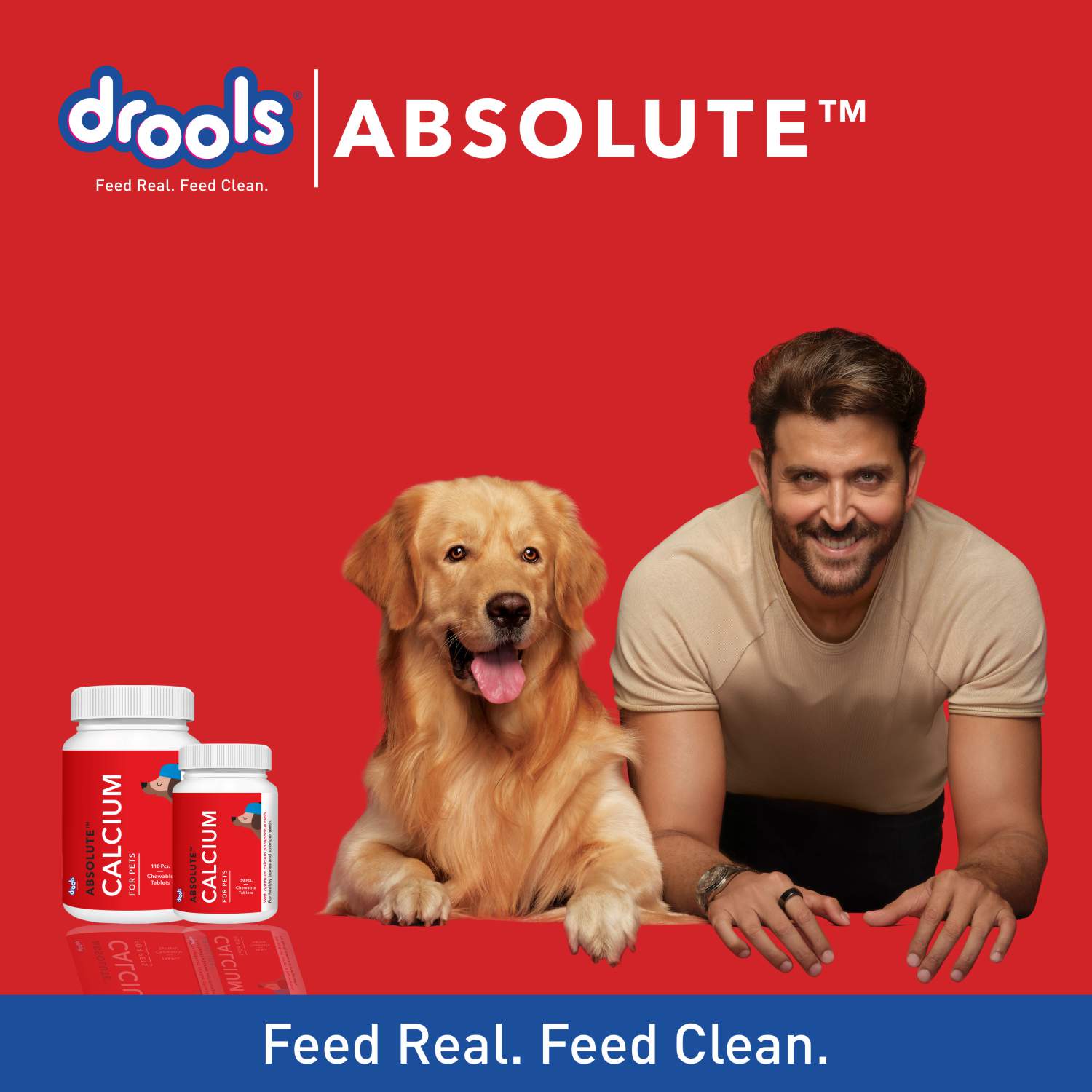 Drools Absolute Calcium Dog Supplement Tablets Dogs-Health & Wellness Drools