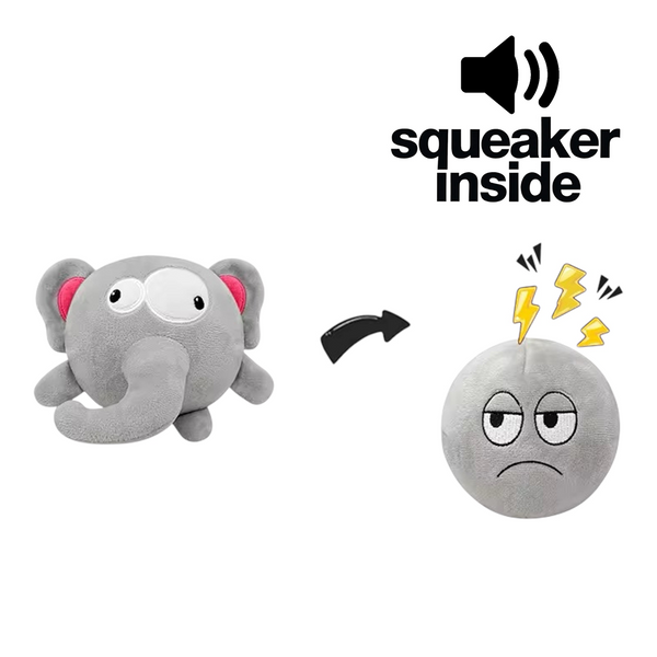 Talking Dog Club 3 in 1 Pop a Ele Bouncy Chew Toy for Dogs (Grey)